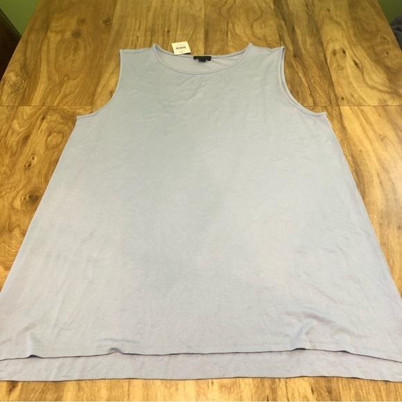 NWT J Jill Wearever Collection Rayon Spandex Stretchy Tank Size Large Hydrangea - Picture 1 of 8